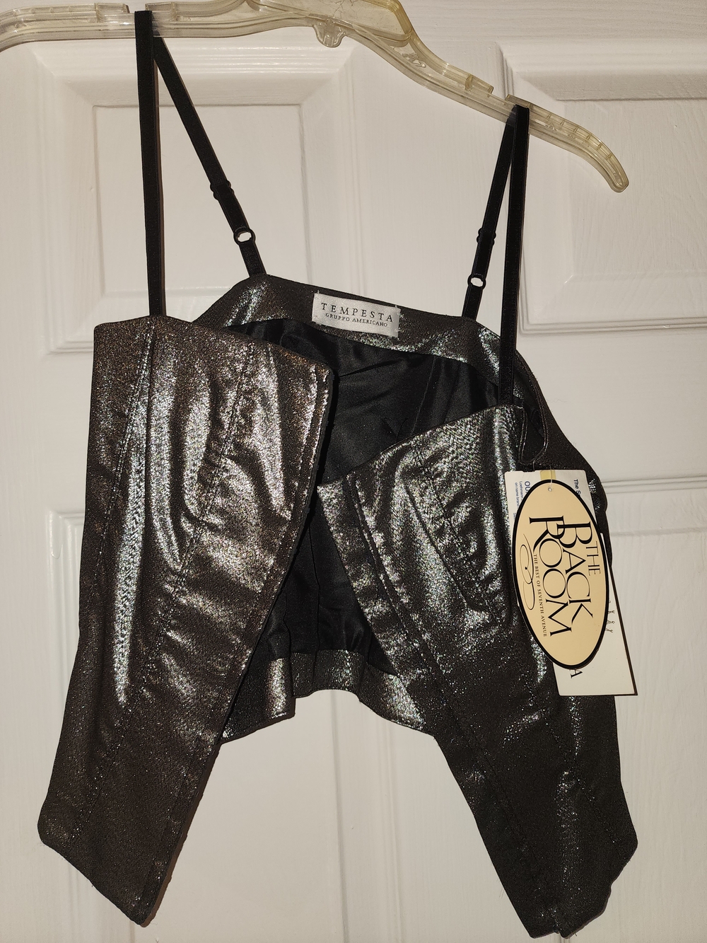 Metallic Black Silver Camisole